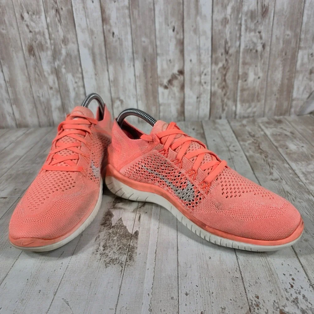 Nike Free RN Flyknit 2018 Womens 9.5 Crimson Pulse Pink Running Shoes 942839-801